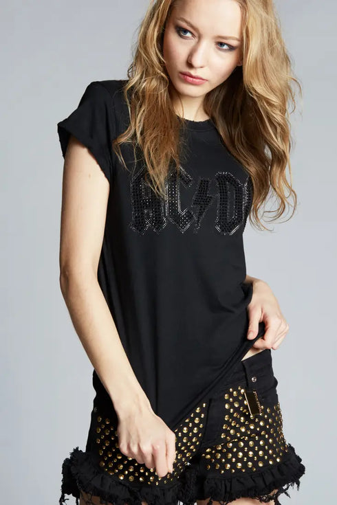 AC/DC BLACK STUD TEE